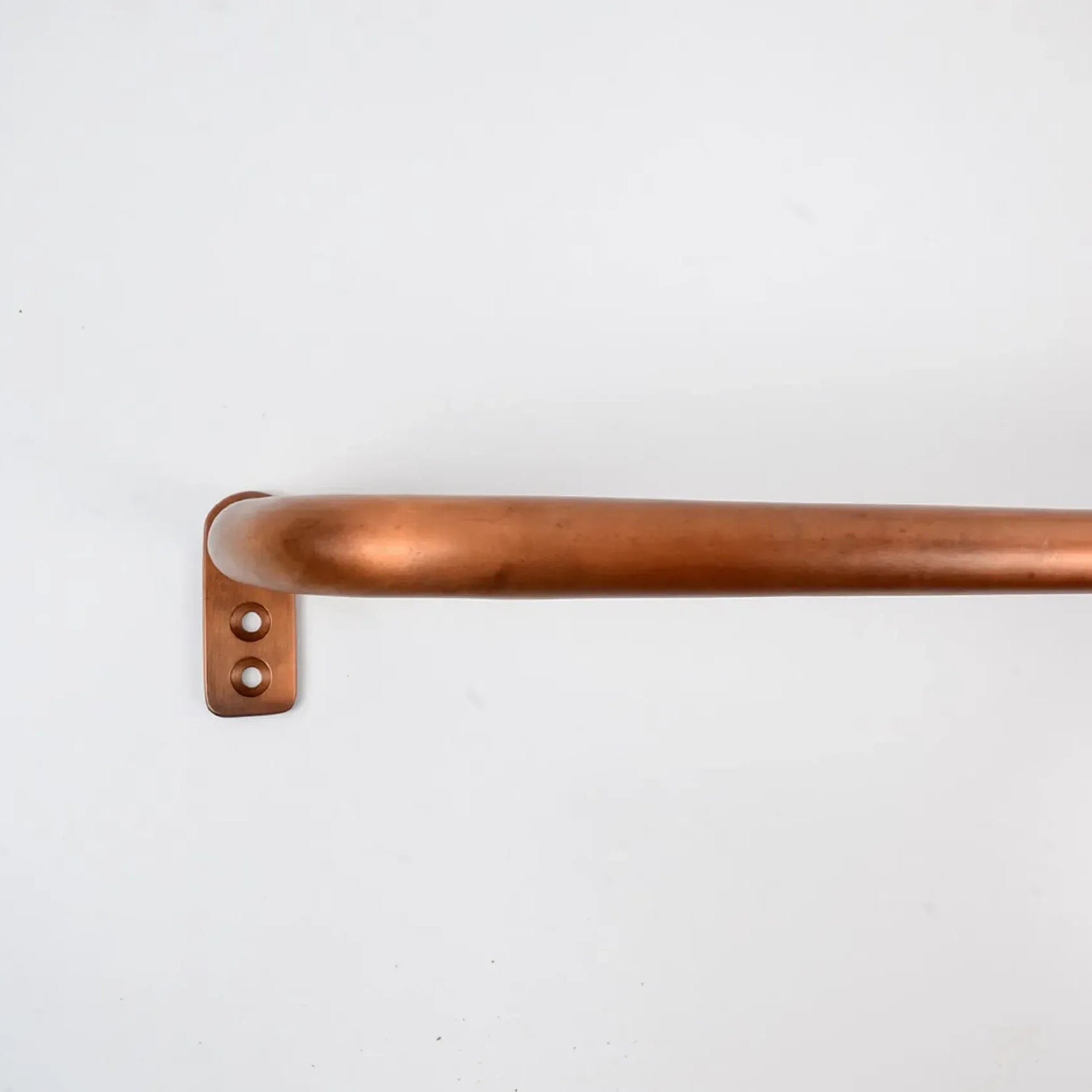 Copper Curtain Rod with Wall-Mounted Bracket