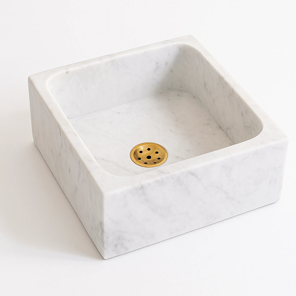 Exotic White Marble Sink