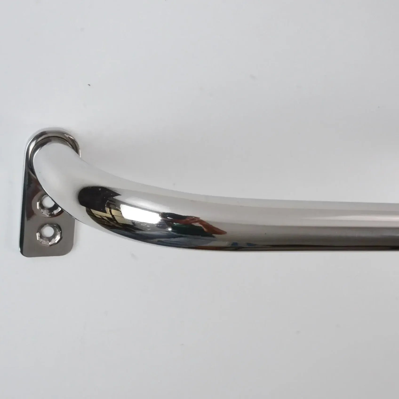 Polished Nickel Curtain Rod with Wall-Mounted Bracket