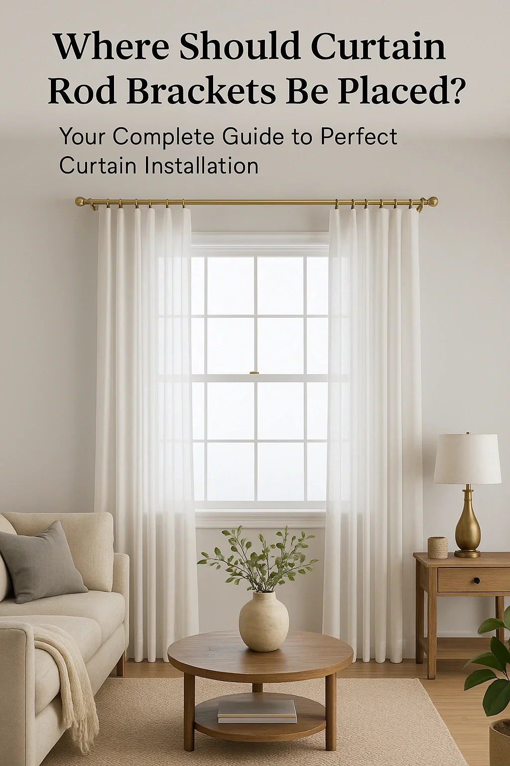Where Should Curtain Rod Brackets Be Placed?