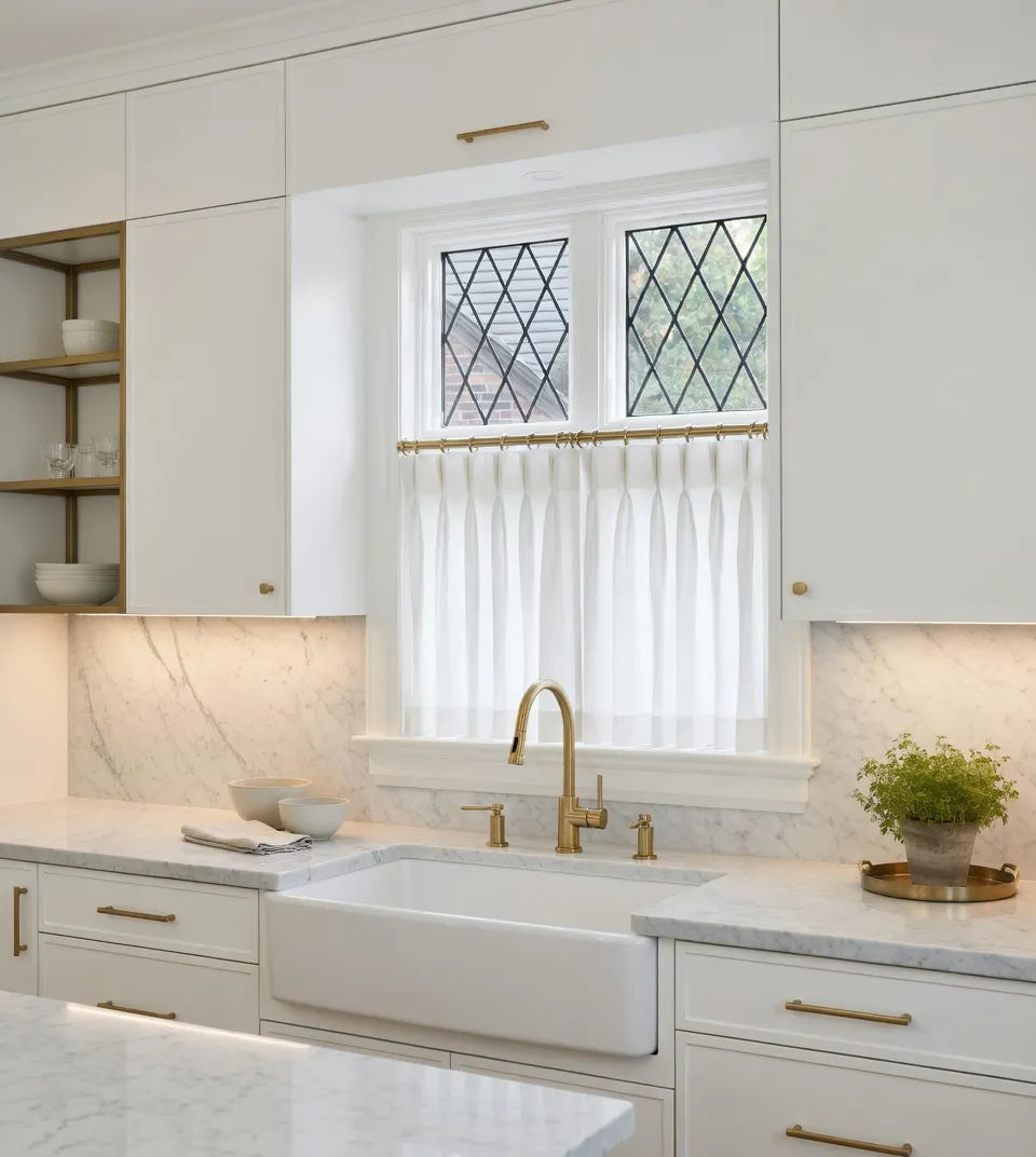 How to Style a Kitchen with Unlacquered Brass Hardwar