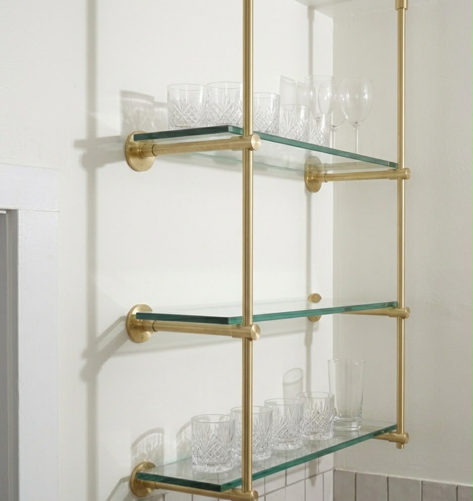 Solid Brass Floating Shelves & Brackets