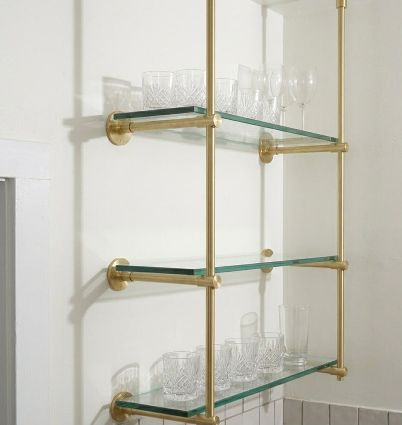 Solid Brass Floating Shelves & Brackets