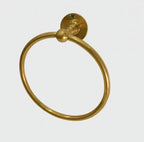 6″ Unlacquered Brass Towel Holder Ring - AtlasFinest