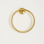 6″ Unlacquered Brass Towel Holder Ring - AtlasFinest
