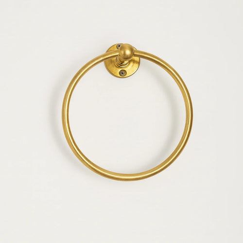 6″ Unlacquered Brass Towel Holder Ring