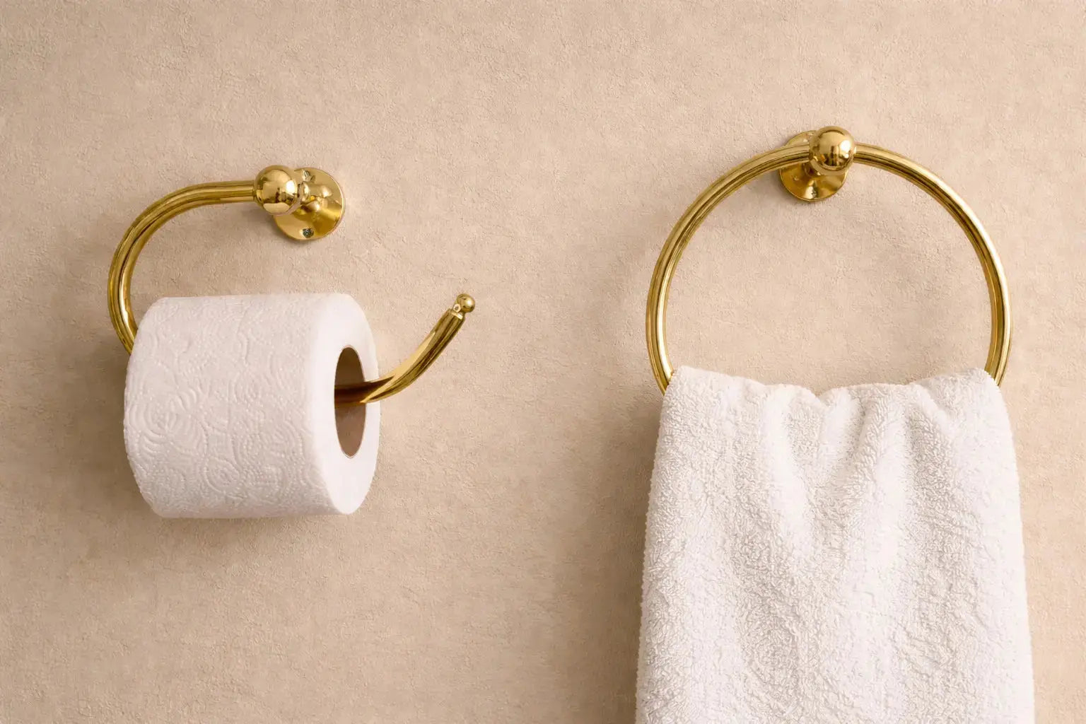 Unlacquered Brass Bathroom Hardware Set bathroom brass hardware - AtlasFinest