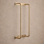 Unlacquered Brass Towels Rack: Vertical Bathroom Organizer Bathroom Brass Hardware - AtlasFinest