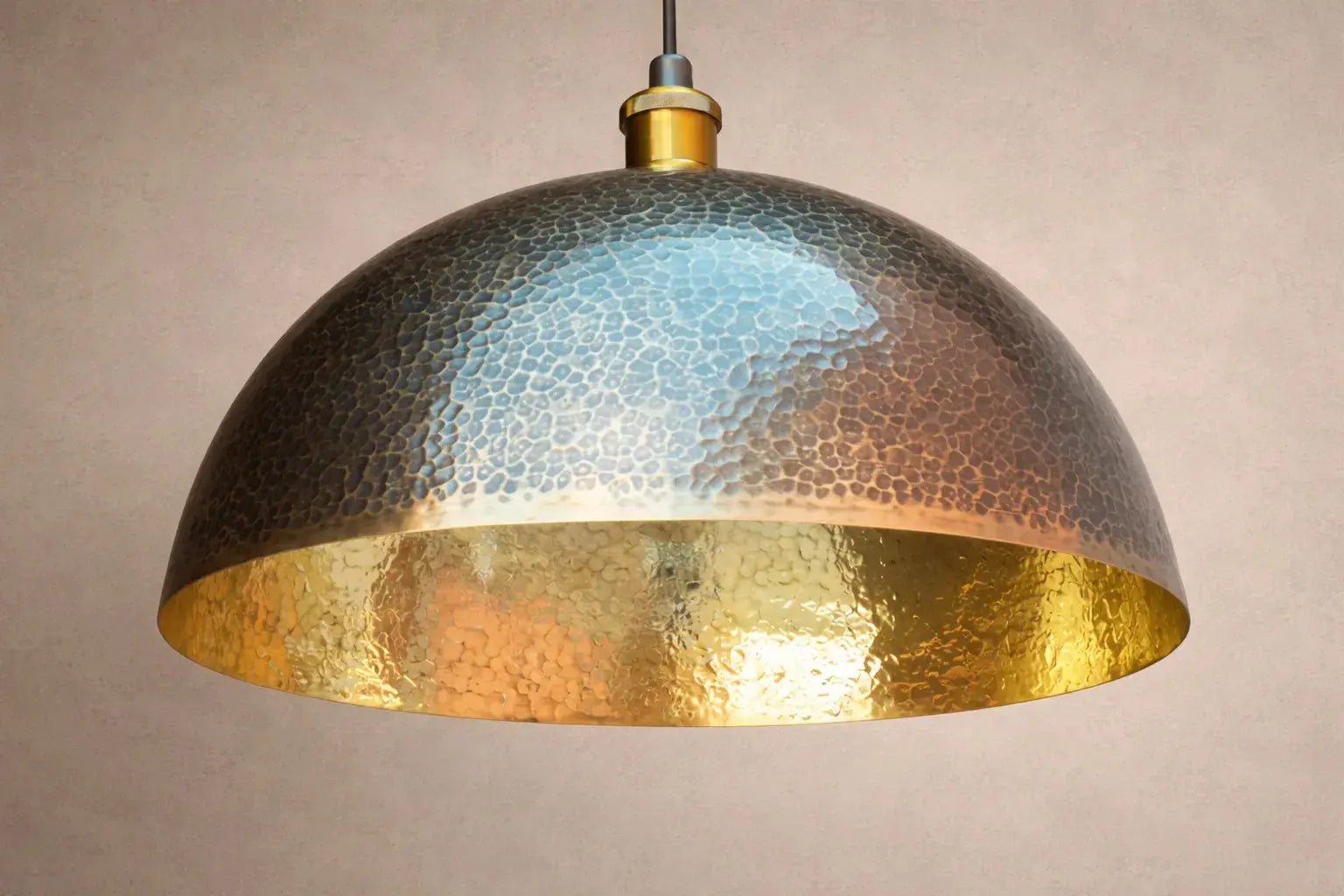 Hammered Bronze Dome Ceiling Light Fixture Pendant Lighting - AtlasFinest