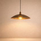 Low Profile Hammered Bronze Pendant Light Pendant Lighting - AtlasFinest