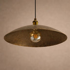 Low Profile Hammered Bronze Pendant Light Pendant Lighting - AtlasFinest