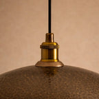 Low Profile Hammered Bronze Pendant Light Pendant Lighting - AtlasFinest