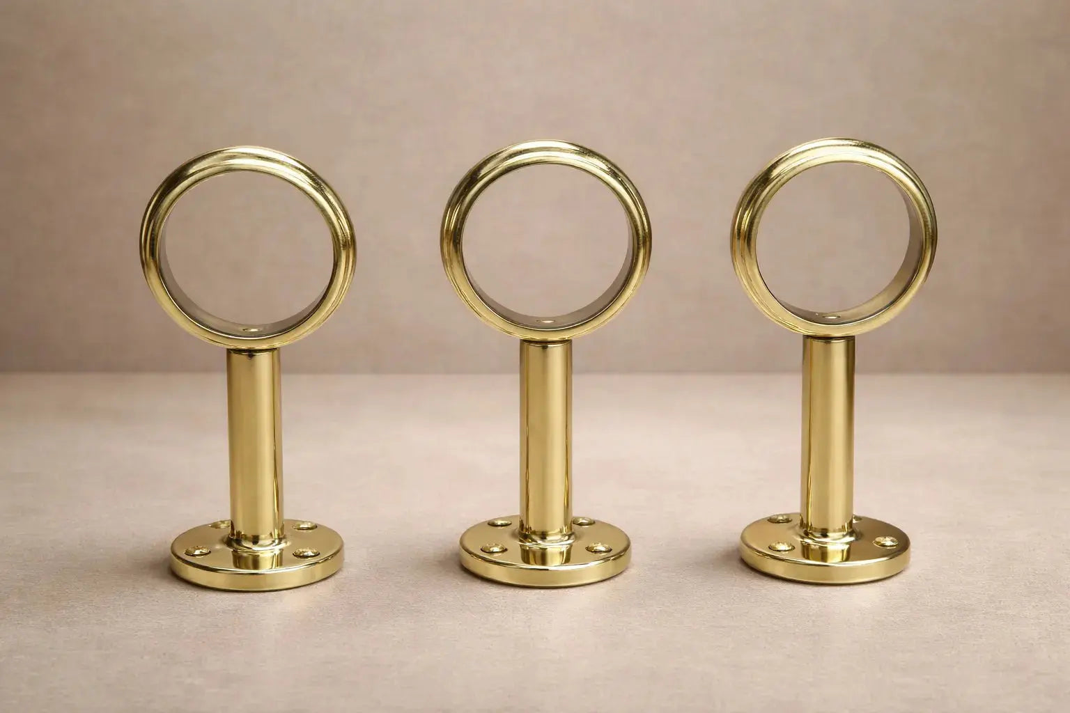 Solid Brass Foot Rail Bar – 50mm Unlacquered Bathroom Brass Hardware - AtlasFinest