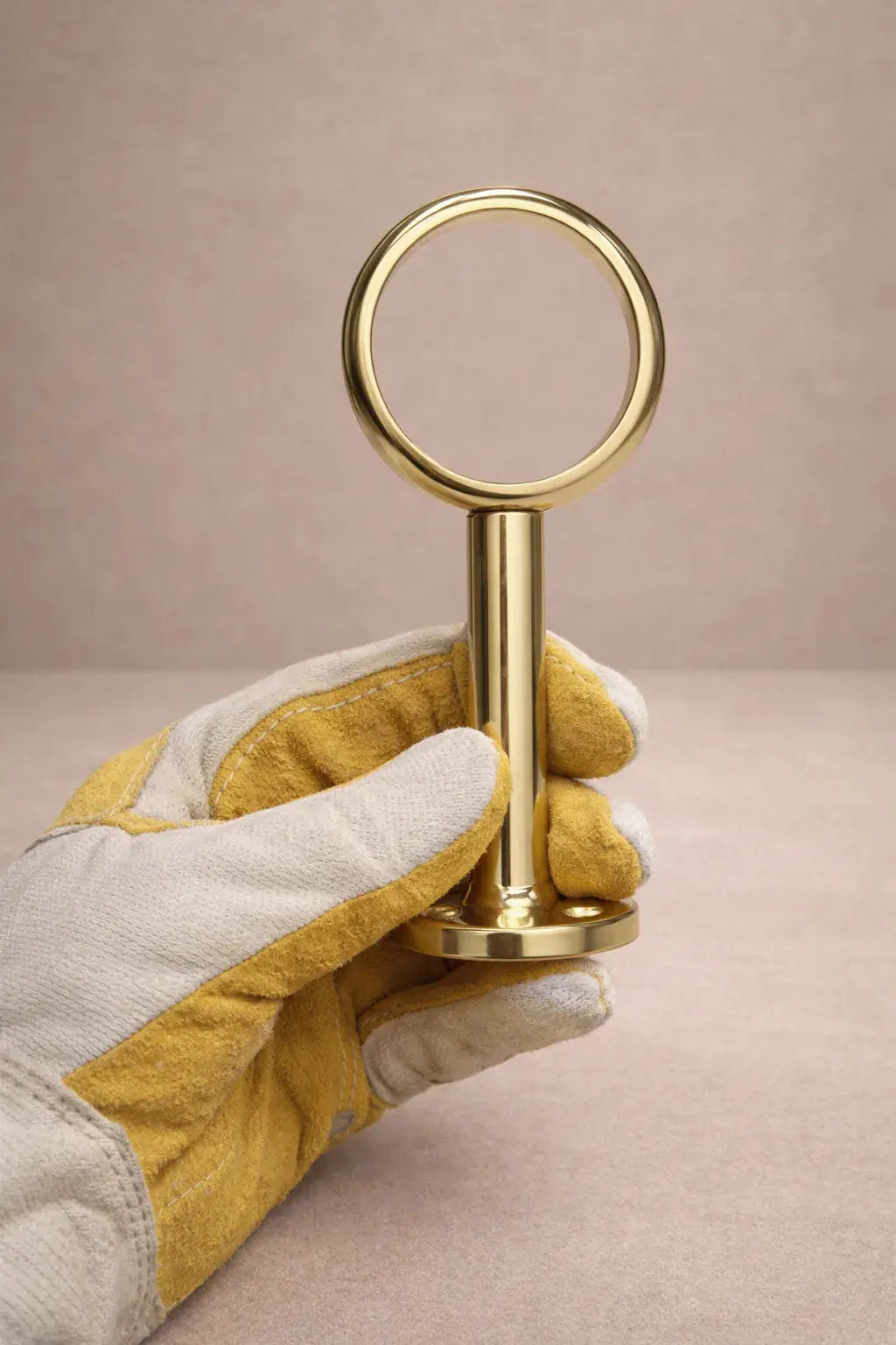 Solid Brass Foot Rail Bar – 50mm Unlacquered Bathroom Brass Hardware - AtlasFinest