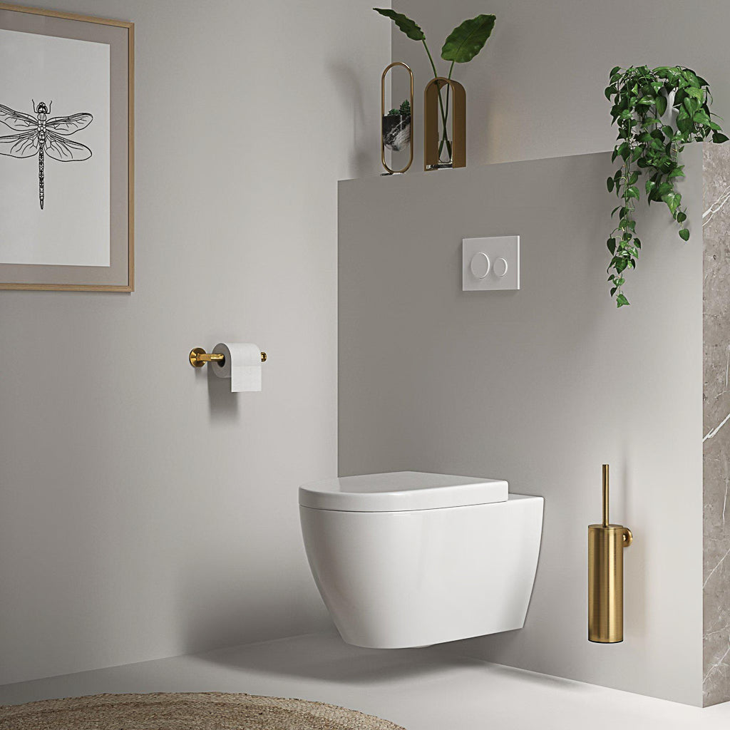 Unpolished Brass Wall Mounted Toilet Paper Holder