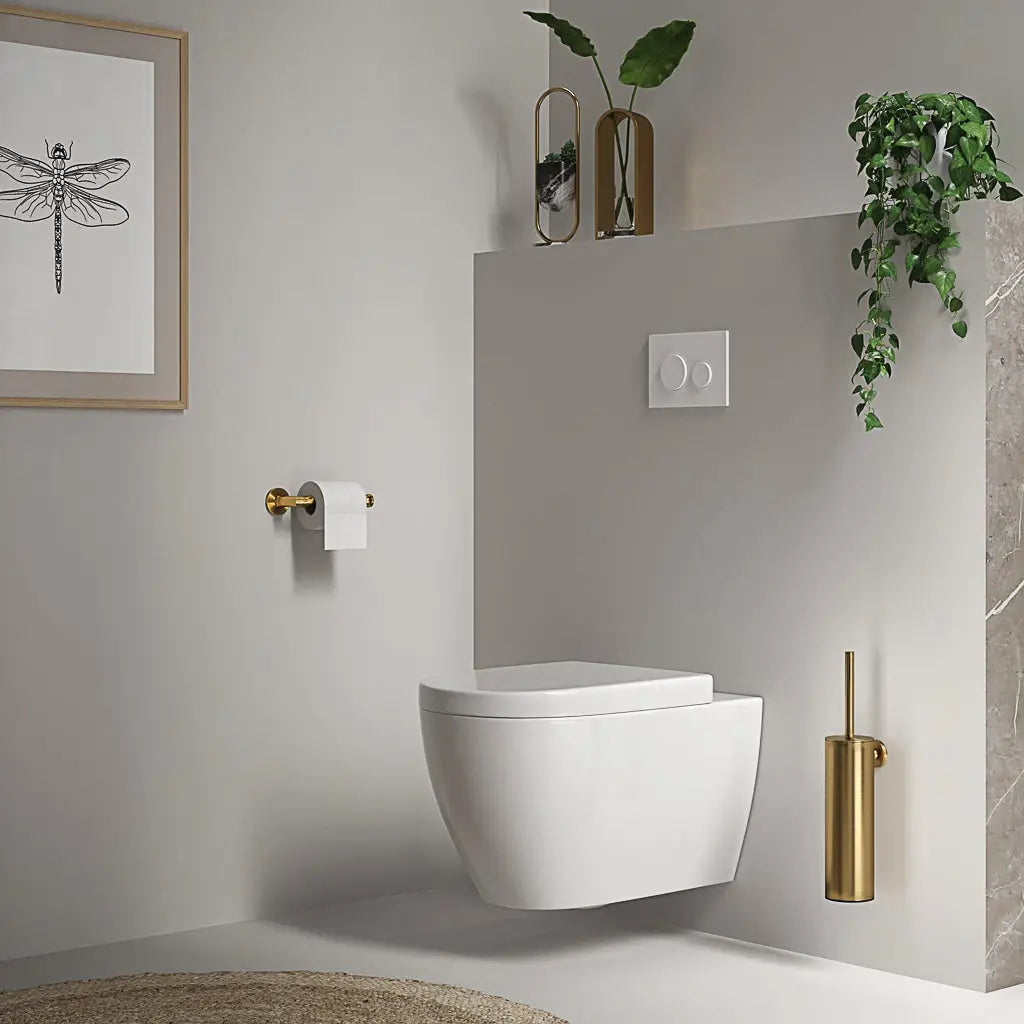 Unpolished Brass Wall Mounted Toilet Paper Holder - AtlasFinest