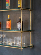 Unlacquered Brass Shelving,