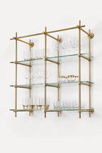 Unlacquered Brass Shelving,