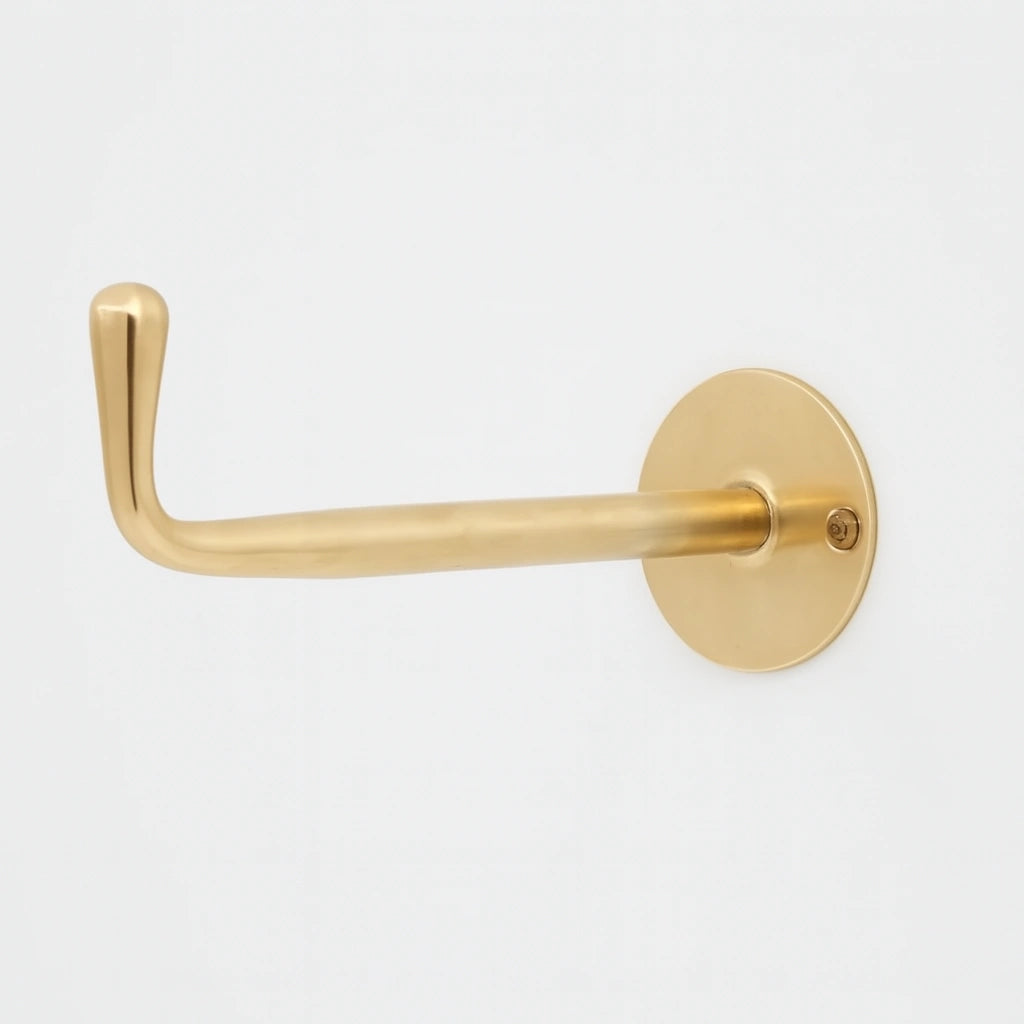 Long Unlacquered Brass Hooks