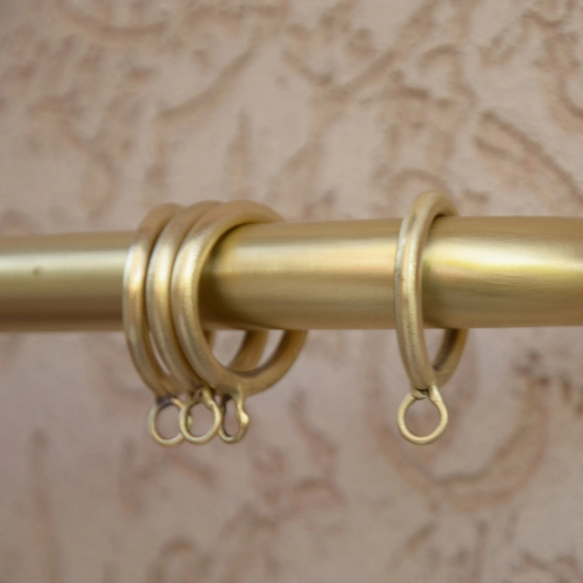 Unlacquered brass curtain rod rings for premium window treatments – Atlas Finest elegant hardware