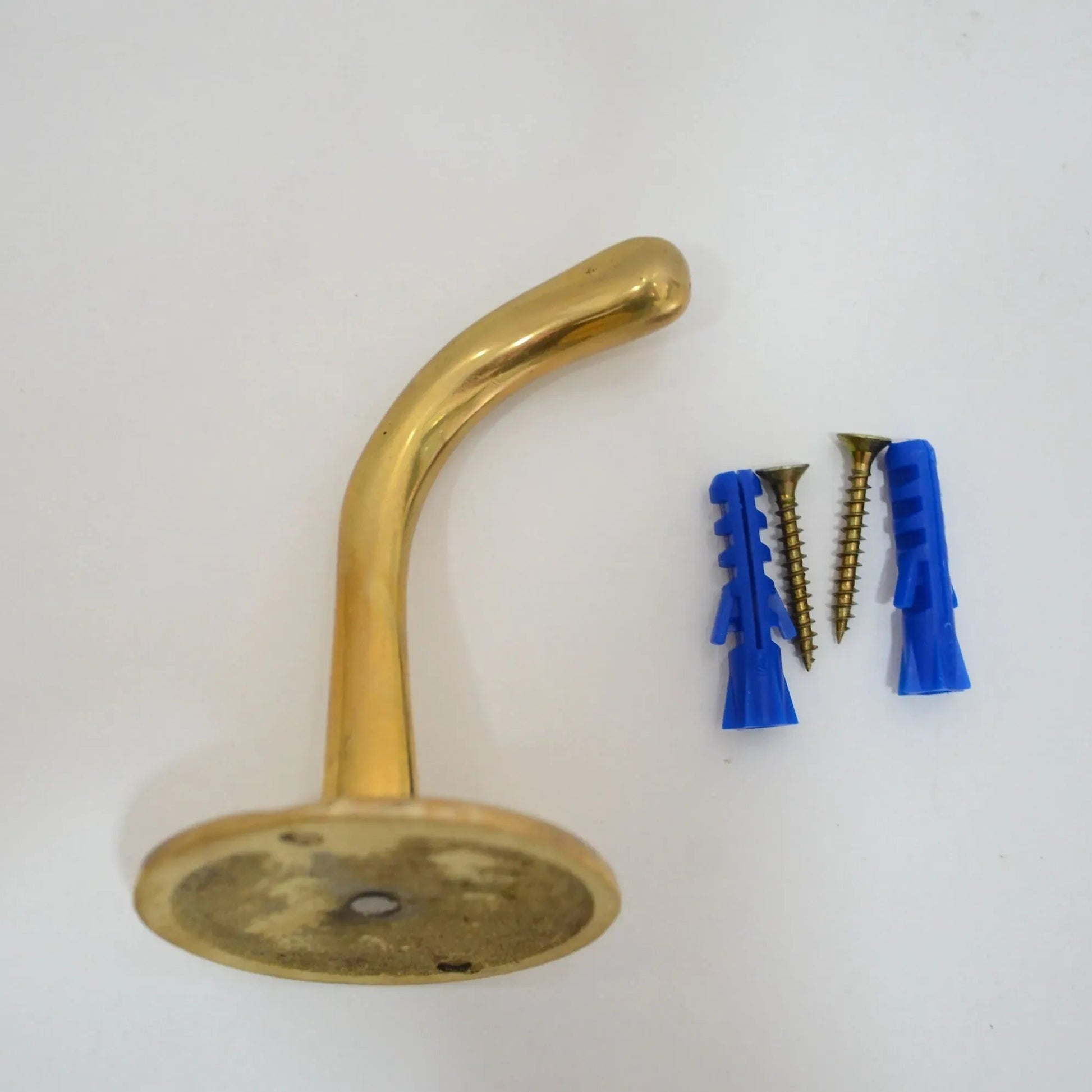  handmade Unlacquered Brass hooks atas finest 