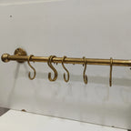 Unlacquered Brass Pot Rack, Solid Brass Kitchen Pot Rail - AtlasFinest
