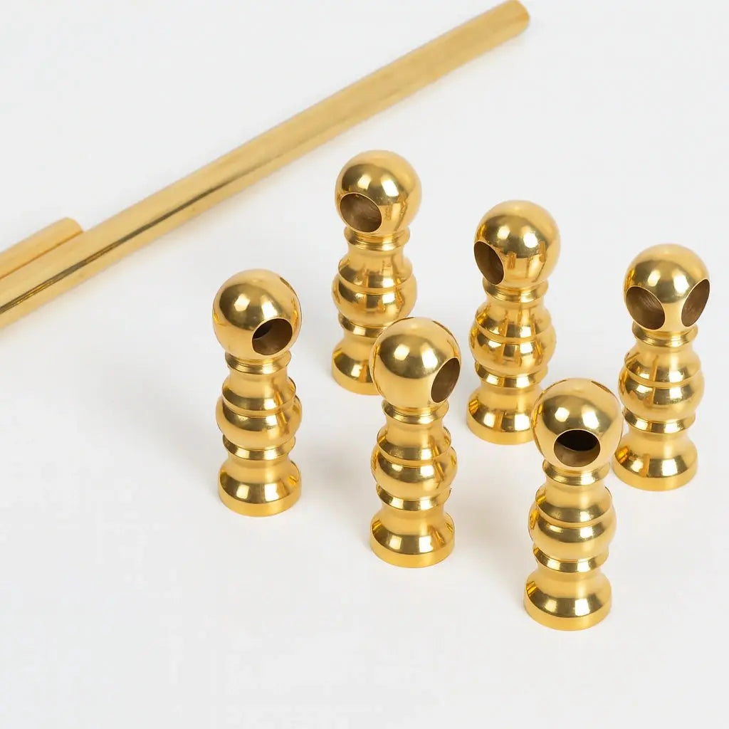 Rustic Brass Gallery Shelf Rail - AtlasFinest