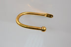 Brass Curtain Holdback, Minimalist U Shape Drapery Tieback - AtlasFinest