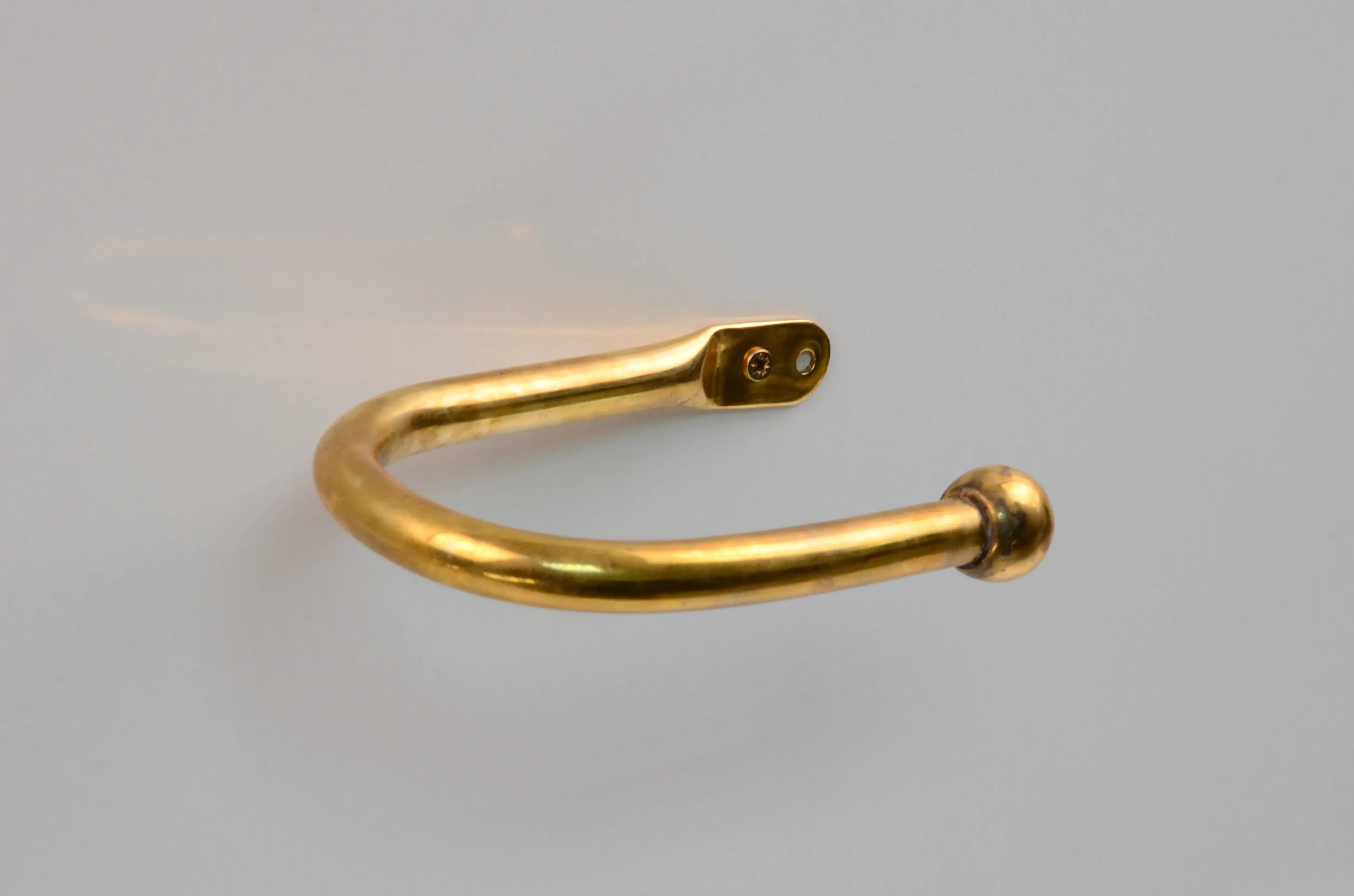 Brass Curtain Holdback, Minimalist U Shape Drapery Tieback - AtlasFinest