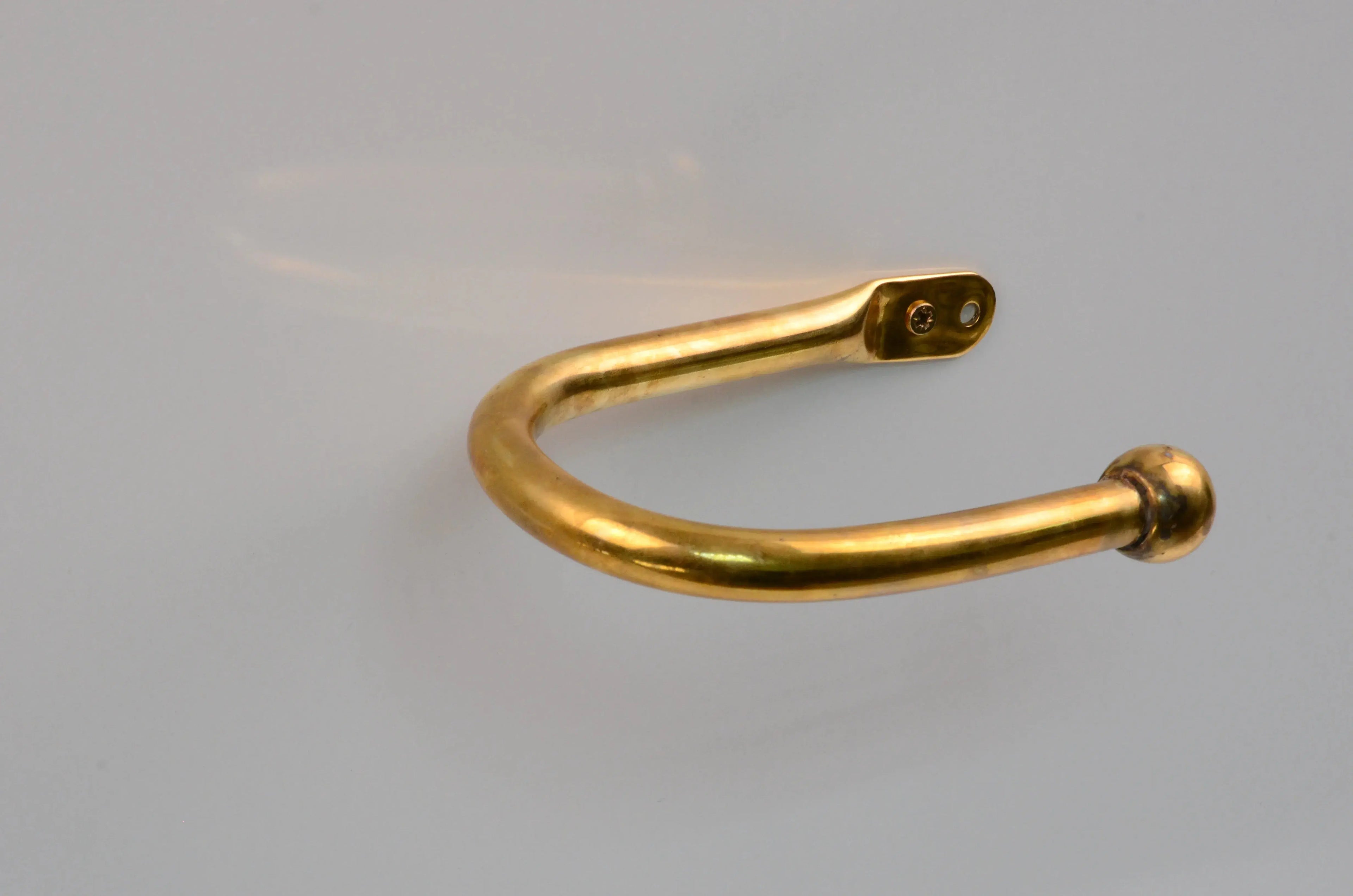 Brass Curtain Holdback, Minimalist U Shape Drapery Tieback - AtlasFinest