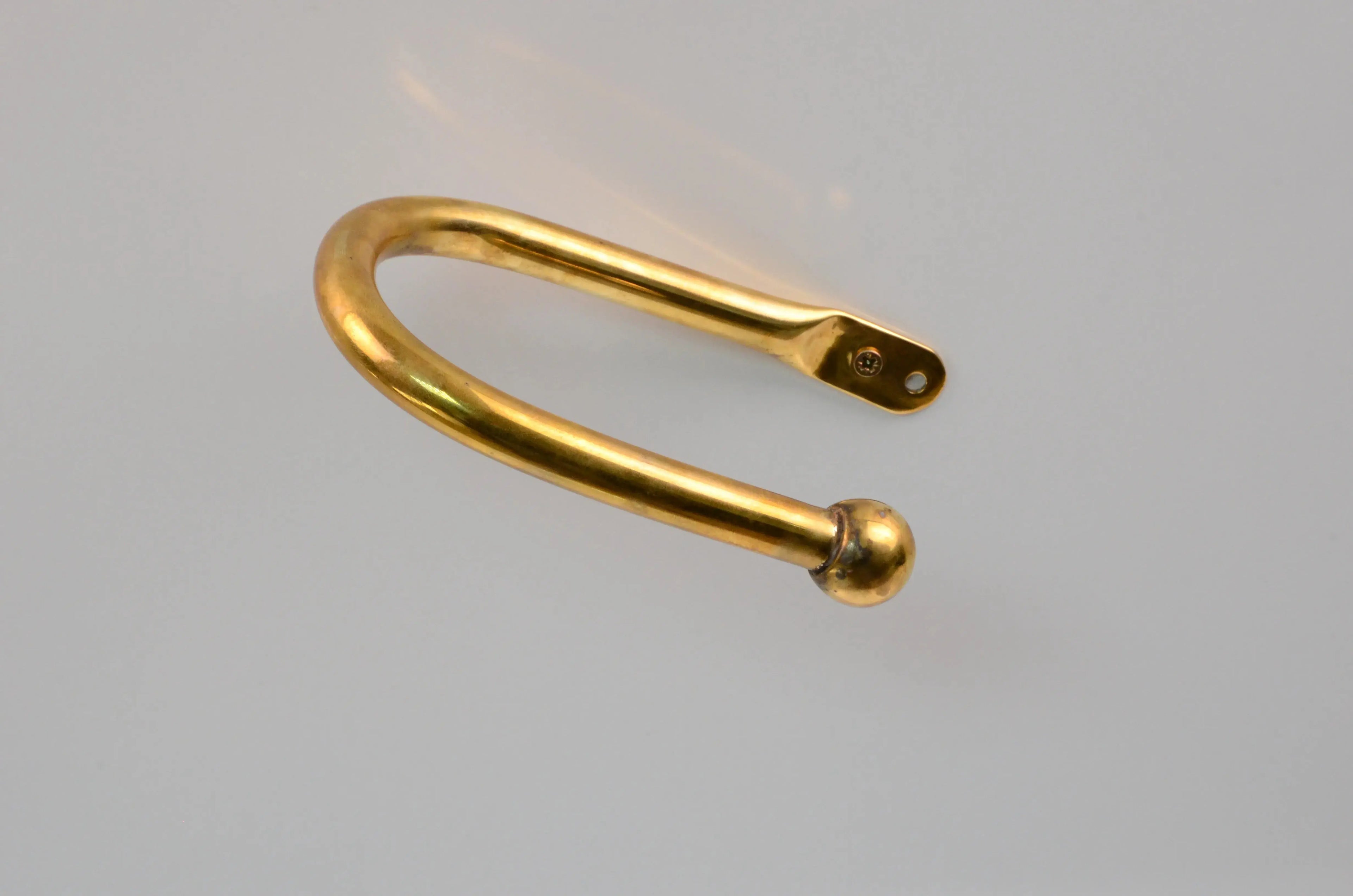 Brass Curtain Holdback, Minimalist U Shape Drapery Tieback - AtlasFinest