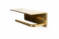 Brass Toilet Paper Holder with Shelf