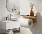 Brass Toilet Paper Holder with Shelf