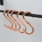 Solid Copper S-Hooks For Pot Rails - AtlasFinest