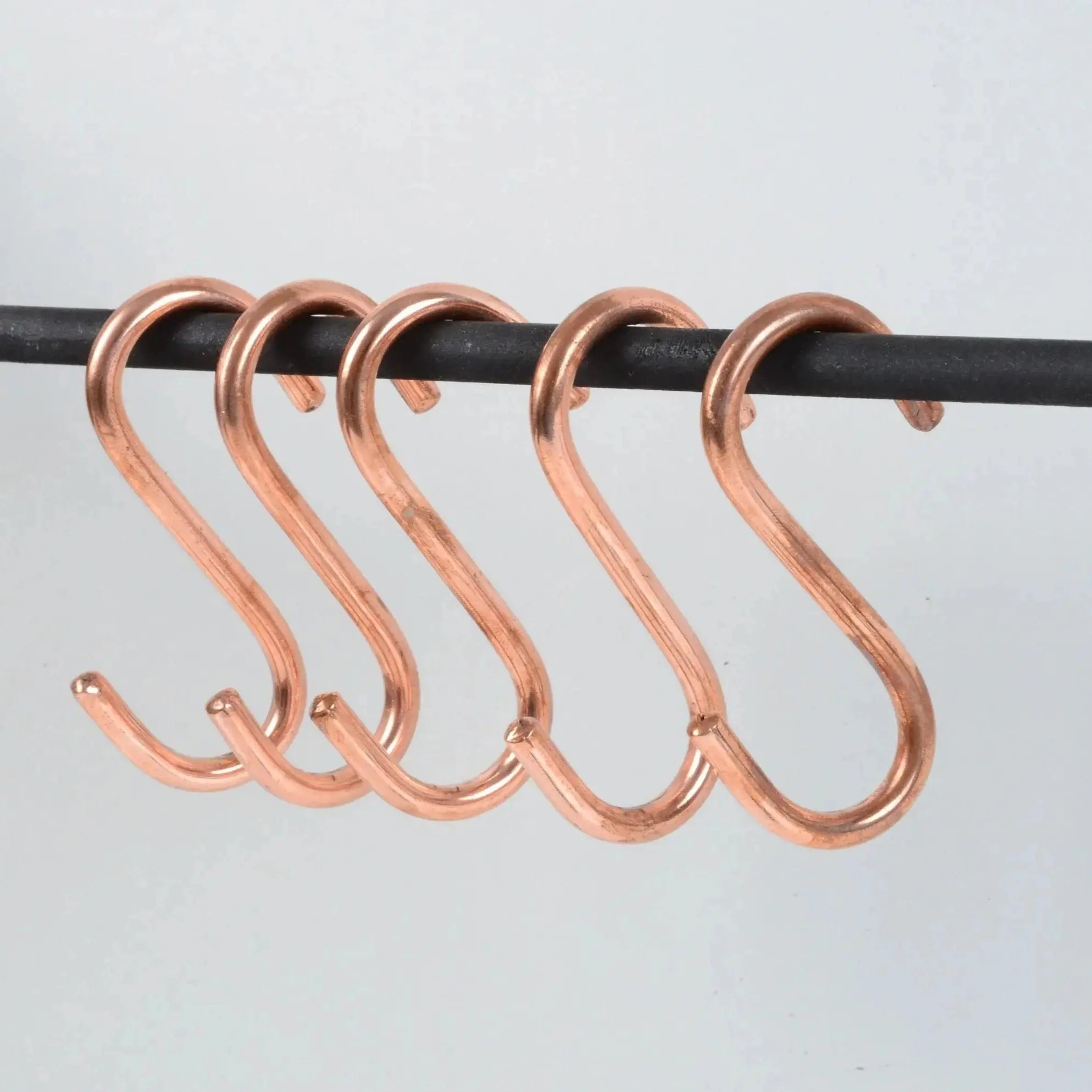 Solid Copper S-Hooks For Pot Rails - AtlasFinest