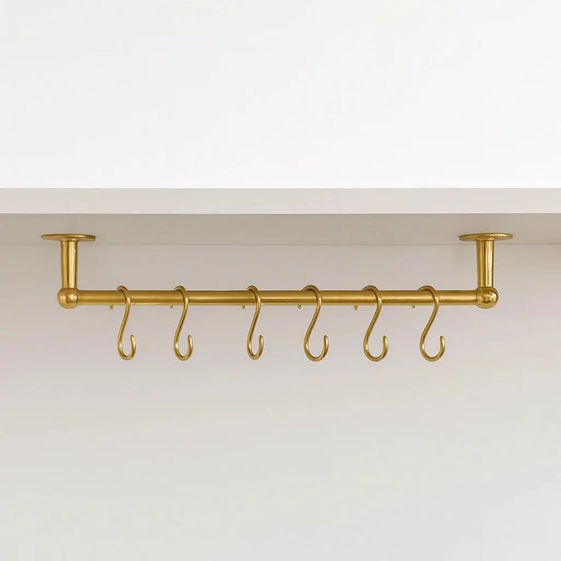 Brass Pot Rails & Shelving