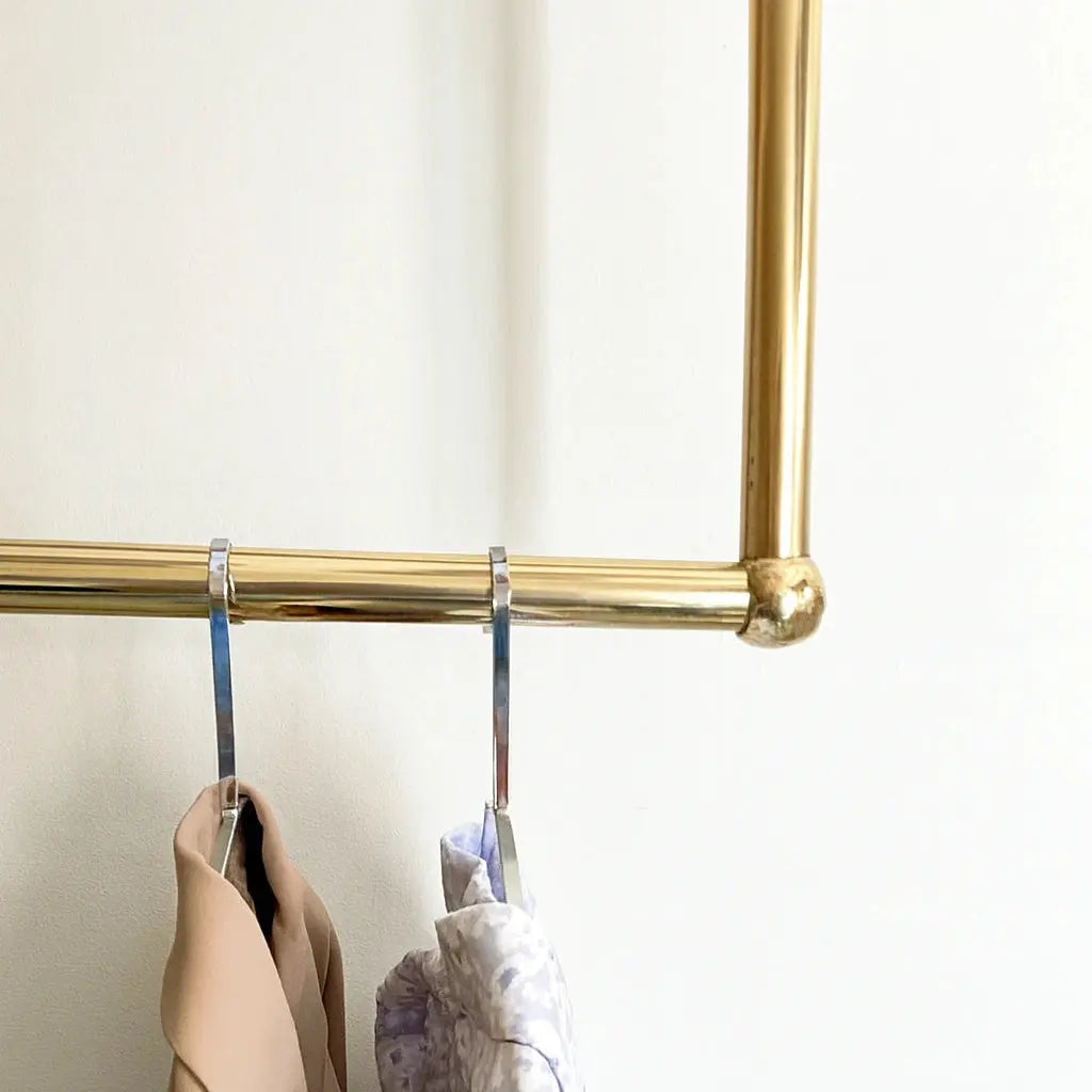 Ceiling Mounted Minimalistic Clothes Rail, Vintage Open Closet Organizer - AtlasFinest