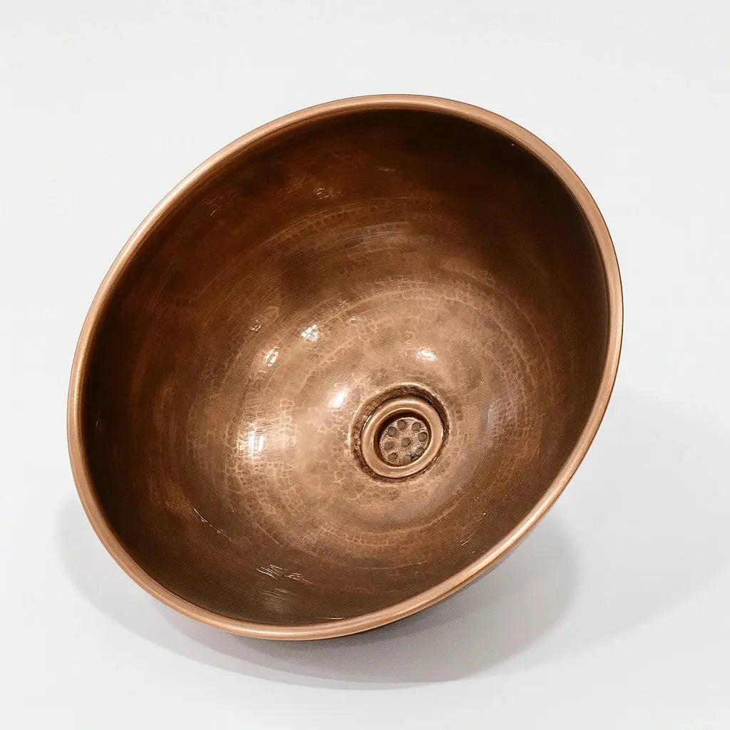 Solid Copper Vessel Sink For Bathroom Vanities - AtlasFinest