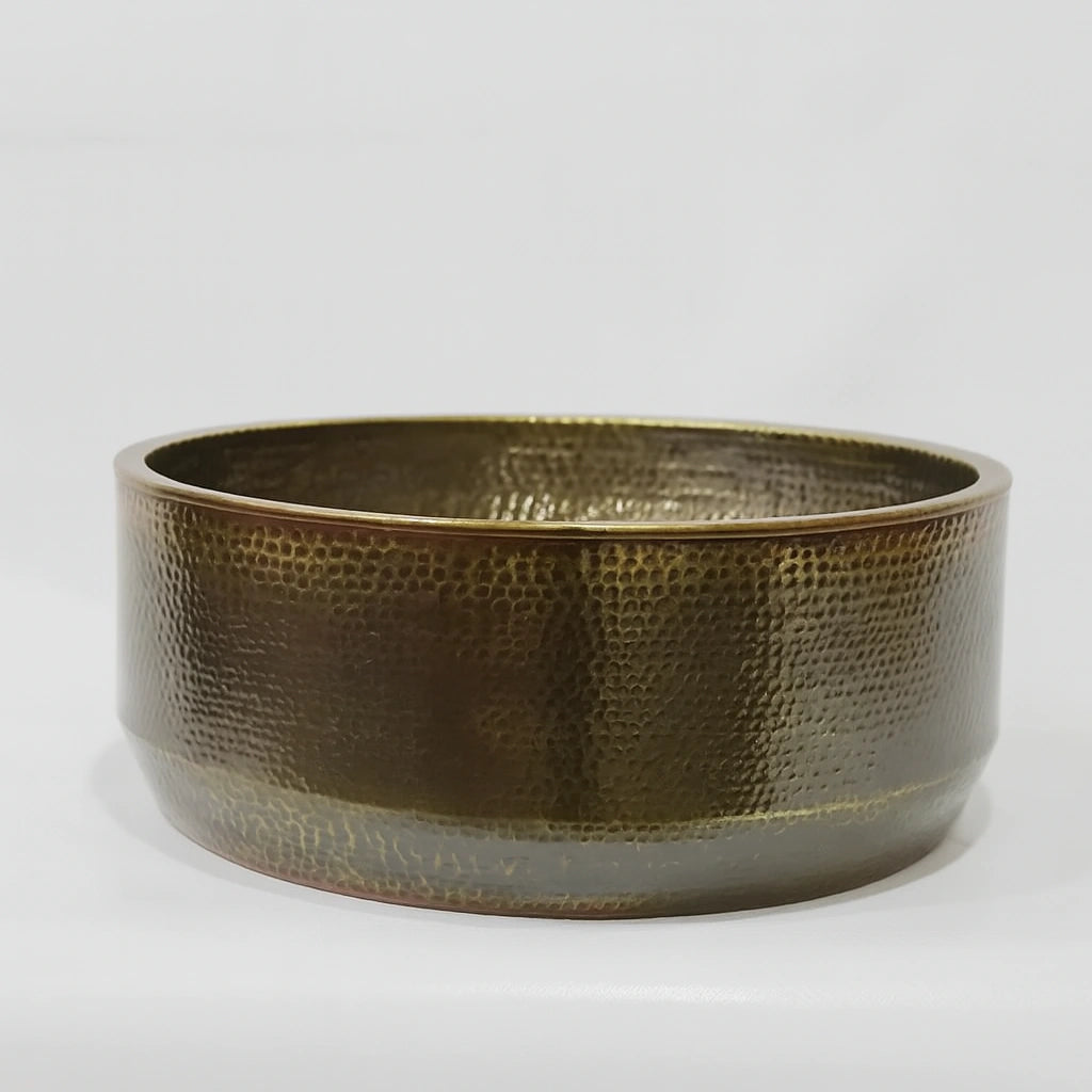 Rustic Exposed Hammered Bronze Washbasin Vessel Sink