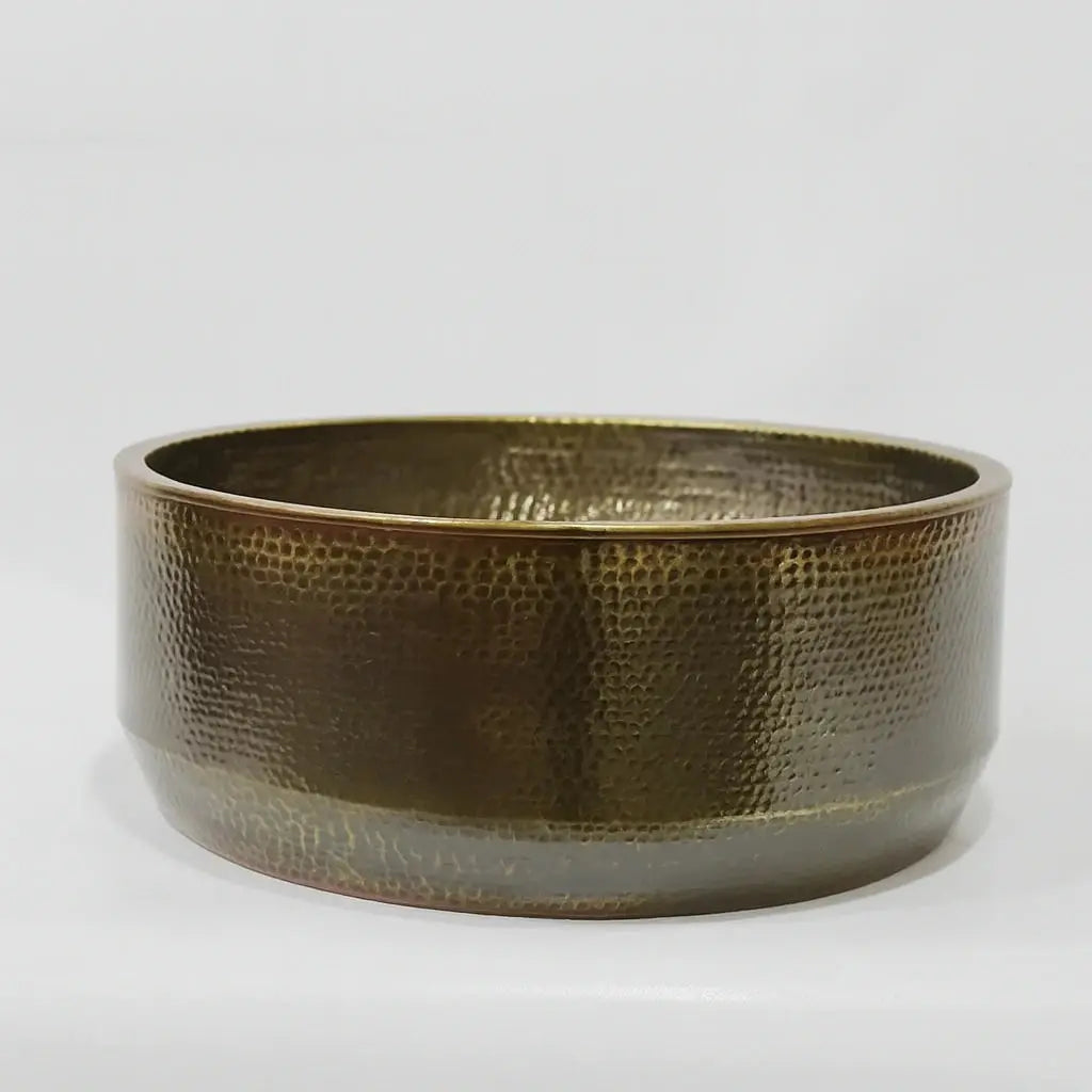 Rustic Exposed Hammered Bronze Washbasin Vessel Sink - AtlasFinest