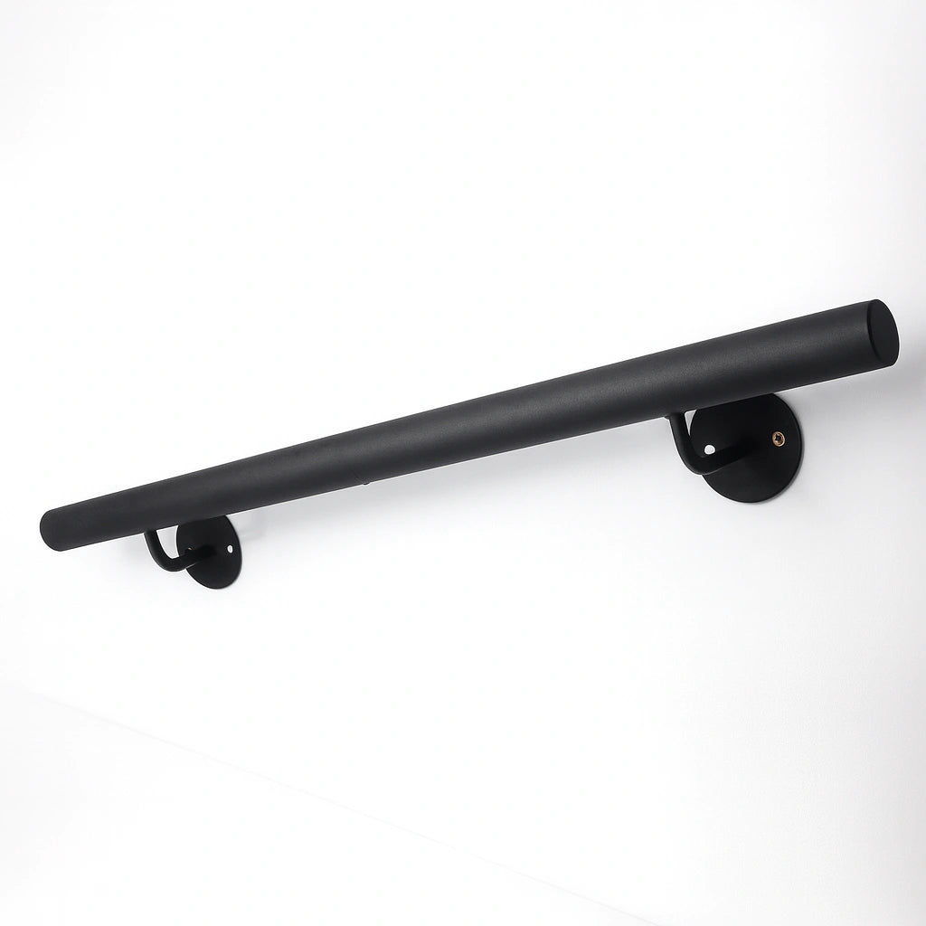 Modern Wrought Iron Handrail - 30mm Diameter Linear Grab Bar