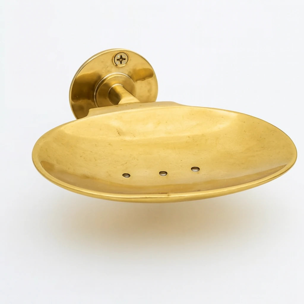 Unlacquered Brass Soap Dish