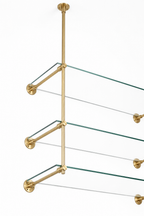 Ceiling And Wall Mounted Shelving, Kitchen Display Shelving | Handmade Unlacquered Brass Shelving