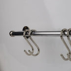 Chrome Pot Rail, Chromed Solid Brass Pot Rack For Kitchen Organization - AtlasFinest