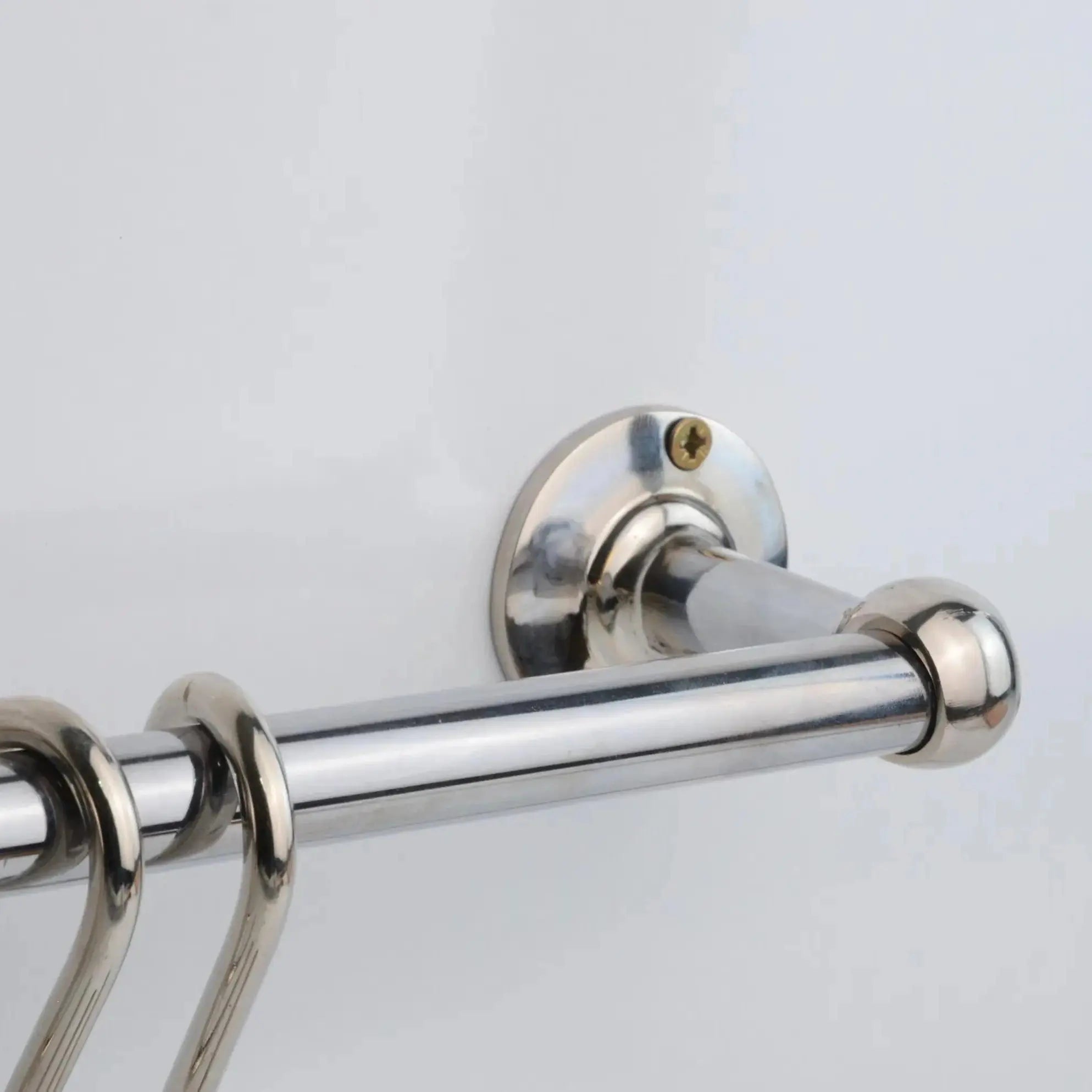 Chrome Pot Rail, Chromed Solid Brass Pot Rack For Kitchen Organization - AtlasFinest