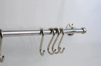 Chrome Pot Rail, Chromed Solid Brass Pot Rack For Kitchen Organization - AtlasFinest