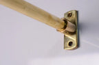 Custom Width Brass café curtain rod 