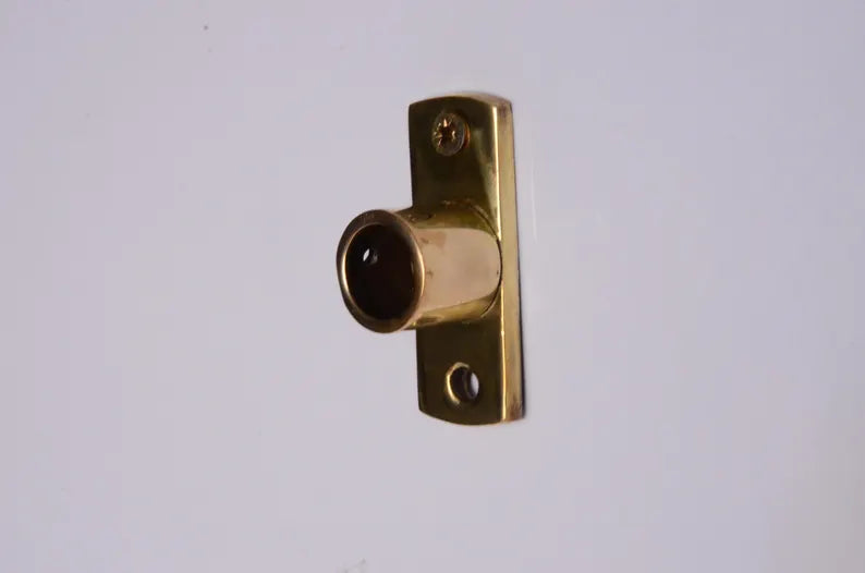 Custom Width Brass café curtain rod 