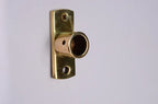 Custom Width Brass café curtain rod 