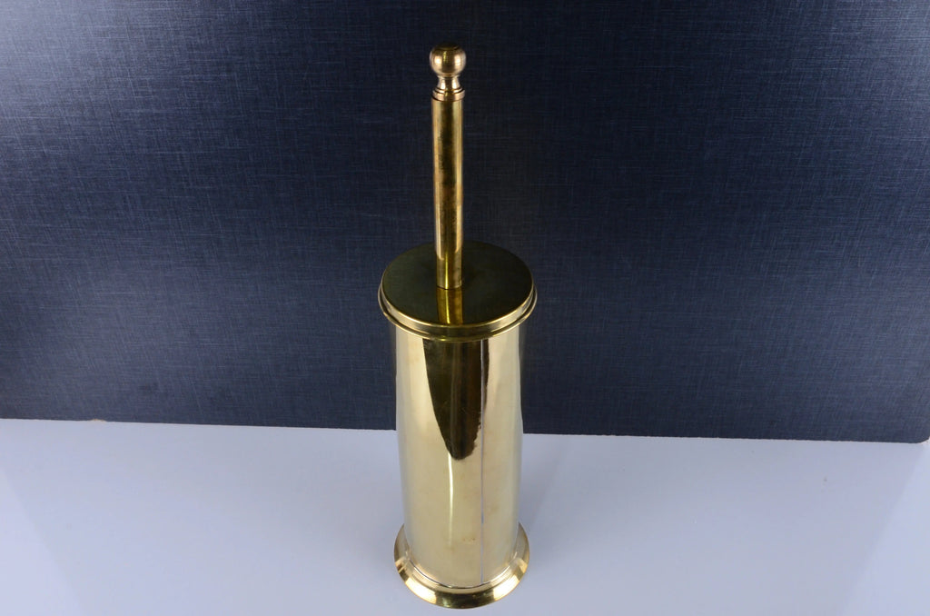 Unlacquered Brass Toilet Brush With Smooth Finish - AtlasFinest